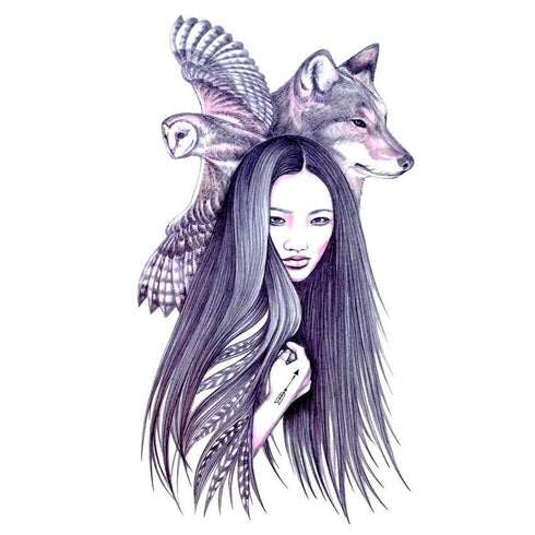 Tatouage Loup Femme